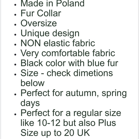 Bomber Ladies Jacket Black Minouu FUR Collar OVERSIZE new - Picture 6 of 6